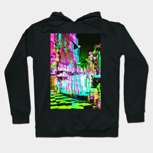 Tokyo Japan City Glitch Art Hoodie